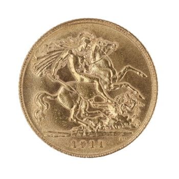 1911 George V Half Sovereign Coin