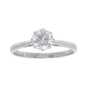Platinum 0.90ct Certificated Diamond Solitaire Ring