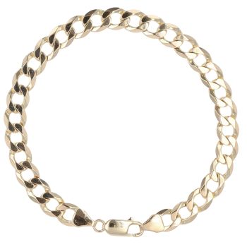 9ct Yellow Gold Curb Bracelet 8.5"