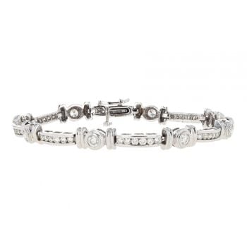 18ct White Gold 2.26ct Diamond Bracelet