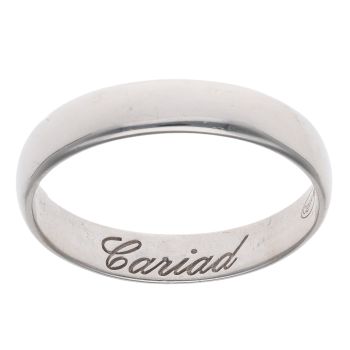9ct White Gold Cariad Clogau Wedding Band 4.7mm