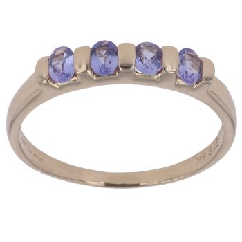 9ct Yellow Gold Tanzanite Four Stone Ring