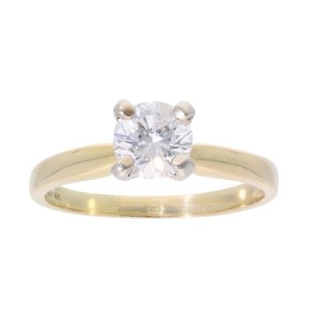 18ct Yellow Gold 1ct Certificated Diamond Solitaire Ring