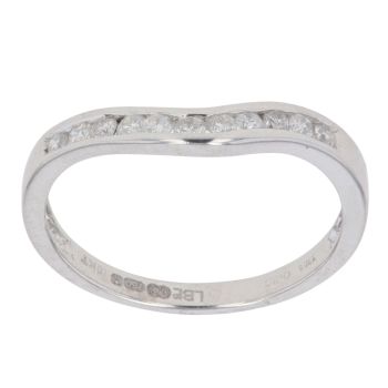 18ct White Gold 0.20ct Brilliant Cut Diamond Wishbone Ring