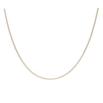 9ct Yellow Gold Curb Chain 18"