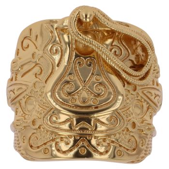 Sterling Silver Gold Plated Saddle Ring