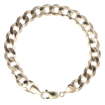 9ct Yellow Gold Curb Bracelet 8.5"