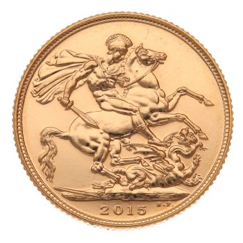 2015 Elizabeth II Fourth Portrait UK Full Sovereign Coin