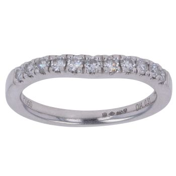 Platinum 0.31ct Brilliant Cut Diamond Wishbone Ring