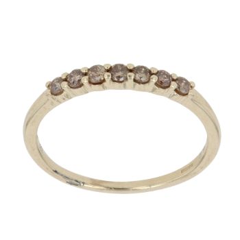 9ct Yellow Gold 0.20ct Brilliant Cut Champagne Diamond Eternity Ring