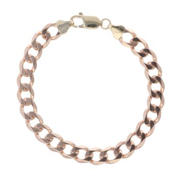 9ct Yellow Gold Curb Bracelet 8"