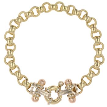 18ct Yellow Gold Rollerball Bracelet 7.5"