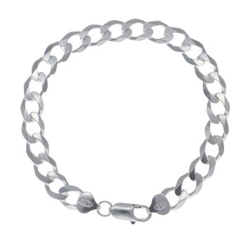 Silver Curb Bracelet 8.5"