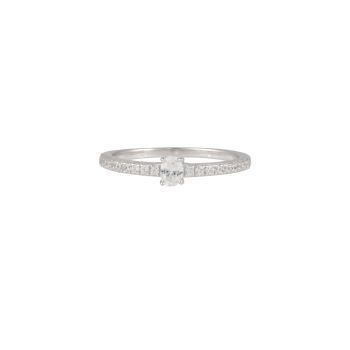 Sterling Silver Cubic Zirconia Stacking Ring