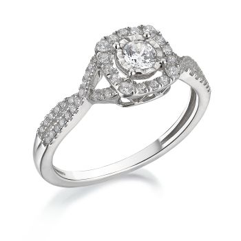 9ct White Gold 0.45ct Diamond Ring