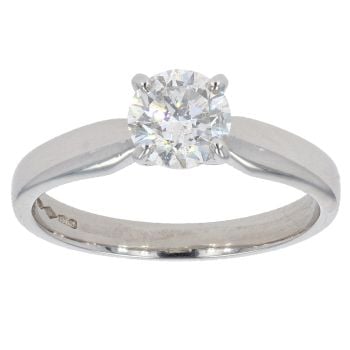 Platinum 0.78cts Diamond Solitaire Ring