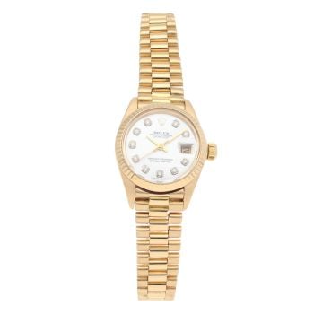 Rolex Custom Datejust Pre Owned Watch Ref 6917