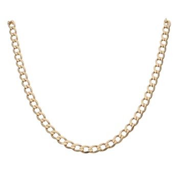 9ct Yellow Gold Curb Chain 22"