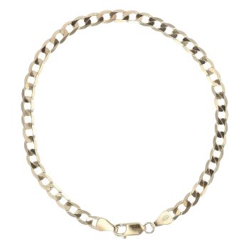 9ct Yellow Gold Curb Bracelet 7.5"