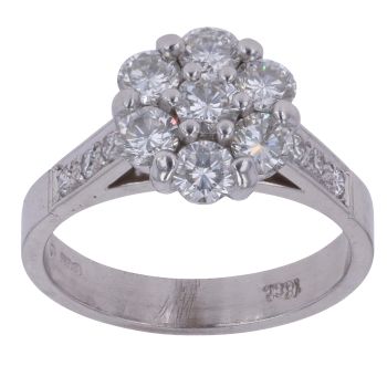 18ct White Gold 1.25ct Brilliant Cut Diamond Ring