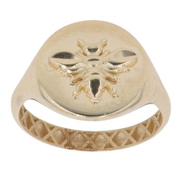 9ct Yellow Gold Bee Signet Ring