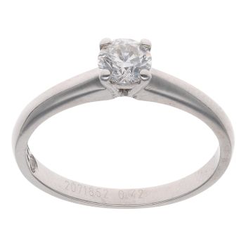 18ct White Gold 0.42ct Brilliant Cut Diamond Solitaire Ring