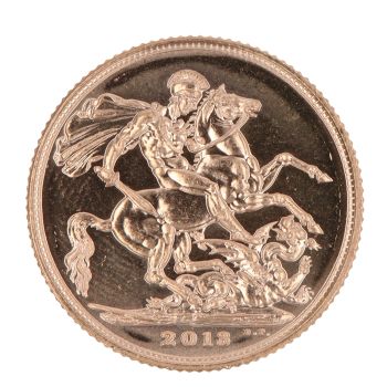 2013 Elizabeth II Fourth Portrait UK Full Sovereign Coin