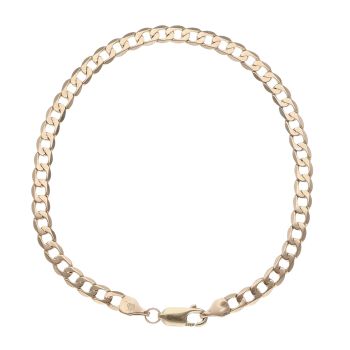 9ct Yellow Gold Curb Bracelet 8"