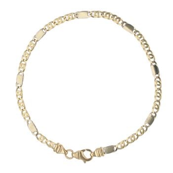 18ct Yellow And White Gold Fancy Bracelet 8"