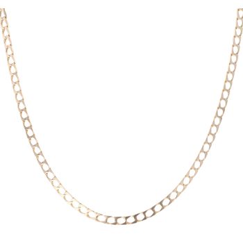9ct Yellow Gold Square Curb Chain 20"