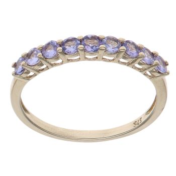 9ct Yellow Gold Tanzanite Eternity Ring