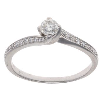 18ct White Gold 0.45ct Brilliant Cut Diamond Solitaire Ring