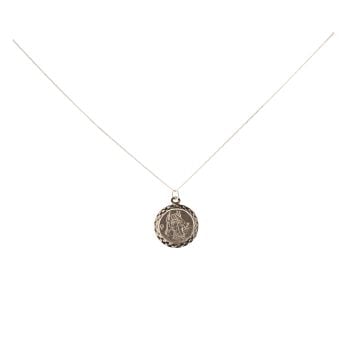 9ct Yellow Gold Personalised St Christopher Necklace