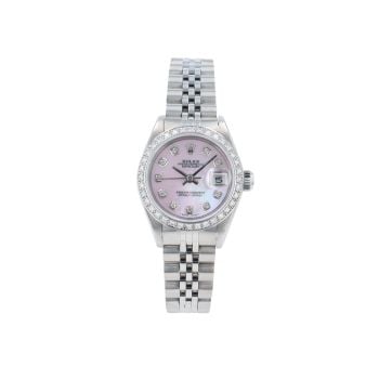 Rolex Custom Datejust Pre Owned Watch Ref 69174