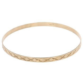 9ct Yellow Gold Patterned Bangle