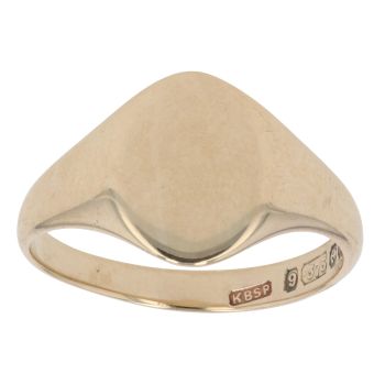 9ct Yellow Gold Oval Signet Ring