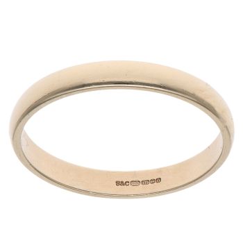 9ct Yellow Gold Plain Wedding Band 2.89mm