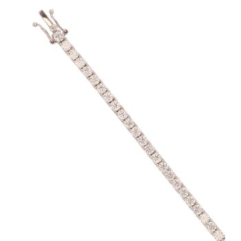 9ct White Gold Cubic Zirconia Bracelet 7"