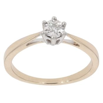 9ct Yellow Gold 0.04ct Diamond Solitaire Ring
