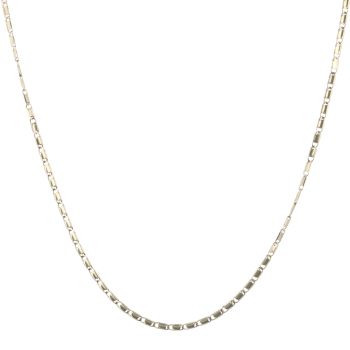 14ct Yellow Gold Plain Fancy Chain 22"