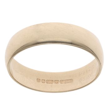 9ct Yellow Gold Plain Wedding Band 5.1mm