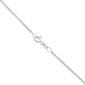 9ct White Gold 0.15ct Brilliant Cut Diamond Solitaire Pendant And Chain 16"