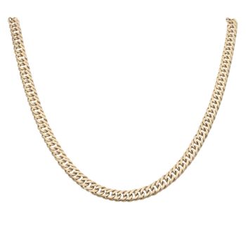 9ct Yellow Gold Double Curb Chain 22"