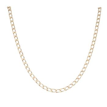9ct Yellow Gold Square Link Curb Chain 22"