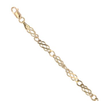 9ct Yellow Gold Fancy Bracelet 7"