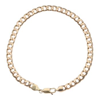 9ct Yellow Gold Curb Bracelet 9.5"