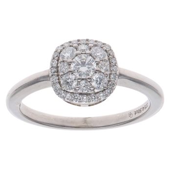 9ct White Gold 0.50ct Brilliant Cut Lab Grown Diamond Cluster Ring