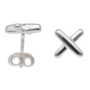 Silver Kiss Stud Earrings