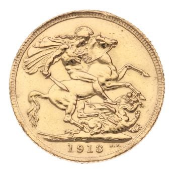1913 George V Full Sovereign Coin