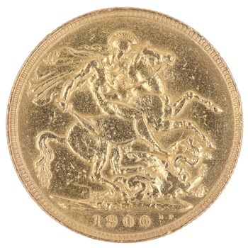 1900 Victoria Old Head Australia Full Sovereign Coin